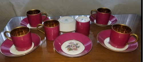 Limoges Porcelana Juego Cafe De 1946 Francés 