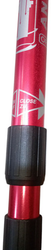 Baston Trekking X2 Extensible Desarmable De 0.64 A 1.35 Mts Rojo