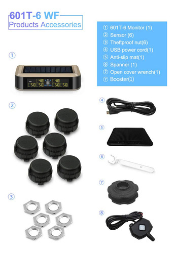 Sistema De Monitoreo De Presión De Neumáticos Rv Tpms Solar