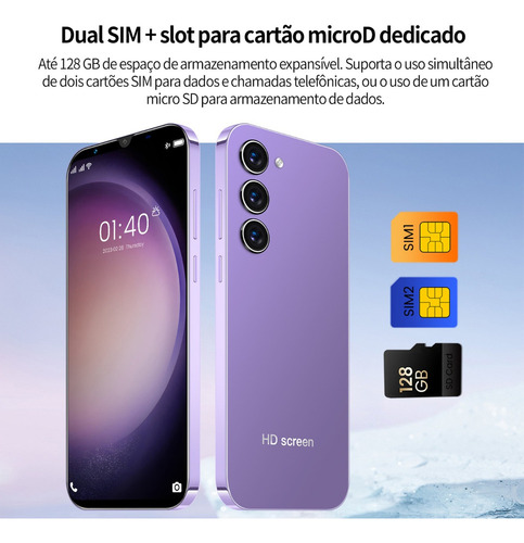 P Teléfono Barato Android S23 5.0 Ram 512mb Rom 4gb Rosa