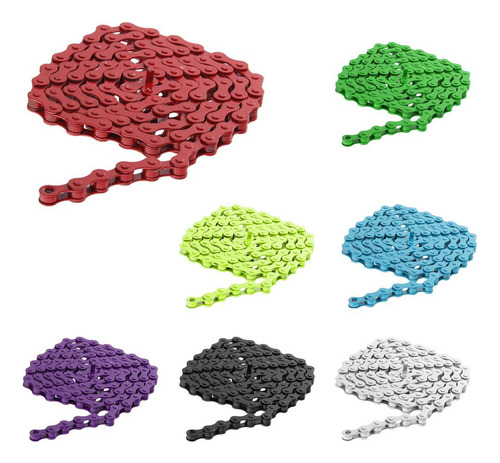 Cadena De Bicicleta De 7 Colores Piñón Fijo Pista Bmx