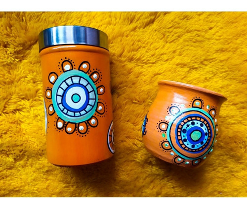 Mates De Cerámica Y Yerberas