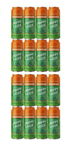 Imagen 2 de 9 de Cerveza Importada Kunstmann Hoppy Lager Lata 470ml Pack X16
