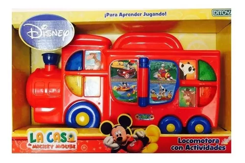 Locomotora Con Actividades - La Casa De Mickey Mouse Ditoys Color Rojo