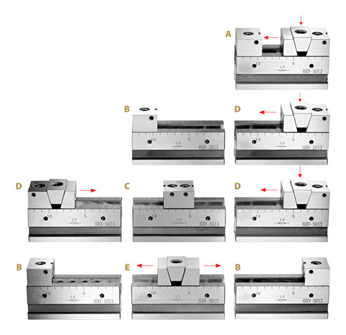 Morsa Precisão Produção Em Módulo D Hrv5013-d Abertura 130mm