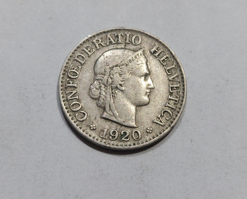 Moneda De 10 Rappen Año 1920