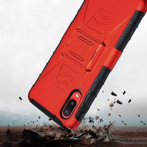Imagen 8 de 10 de Funda Uso Rudo 3 En 1 Colores Moss Para Samsung A02 M02