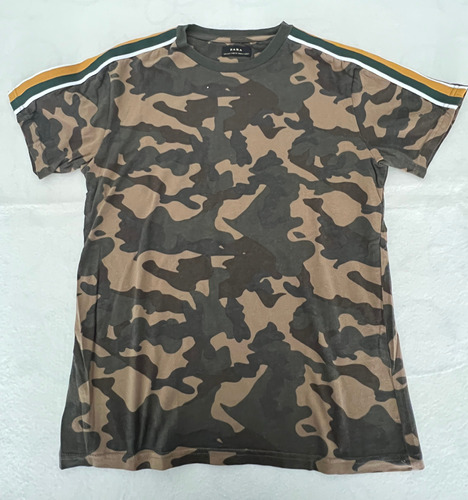 Remera Importada Marca Zara Camuflage Talle S Impecable