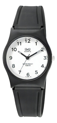 Reloj Q&q Analogo De Dama Vp34j061y Color De La Correa Negro Color Del Fondo Blanco