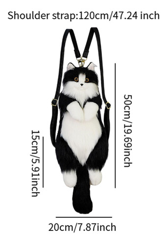 Bonita Mochila Con Forma De Gato De Con Bufanda Rosa