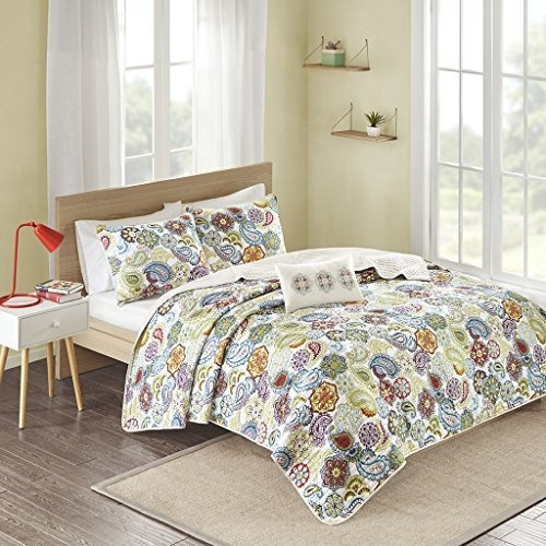 Mi-zone Tamil Coverlet Mini Set, Full / Queen, Multi