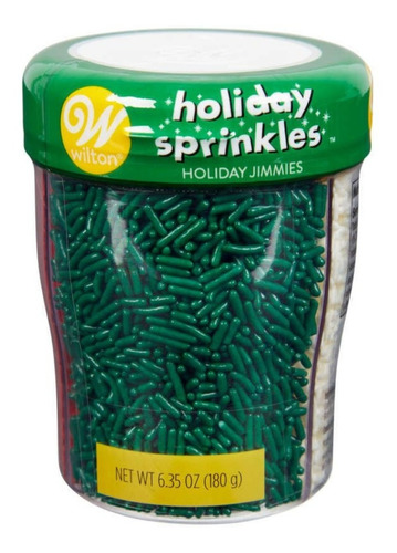 Sprinkles Comestible Navidad Rojo Verde Blanco Wilton 5onzas