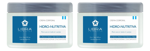 Crema Corporal Hidro-nutritiva Piel Seca 500grs Libra  X 2u