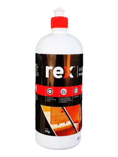 Cola Fria Carpintera Pegamento Madera 1 Kg Dosificador Rex