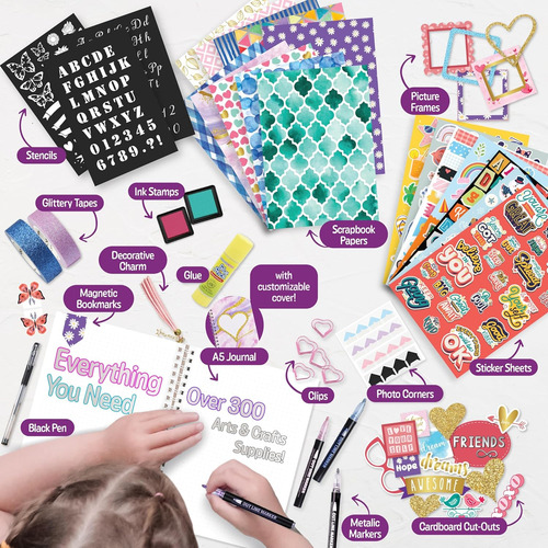 Kit De Diario Para Niñas De 8 A 12 Años, 1 Bullet Journal +