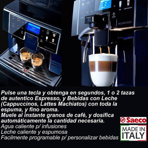 Imagen 1 de 1 de Cafetera Express Automatica Saeco Aulika Top Ri Profesional, Capuchinos,  C/ Molinillo De Café En Granos