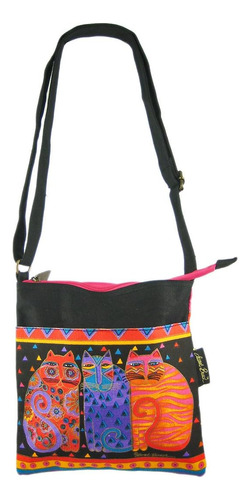 Laurel Burch Bolso Bandolera Con Cremallera Superior 10x10, 