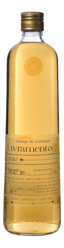 Cachaça Alambique Artesanal Livramento Ouro 1 Litro Premium