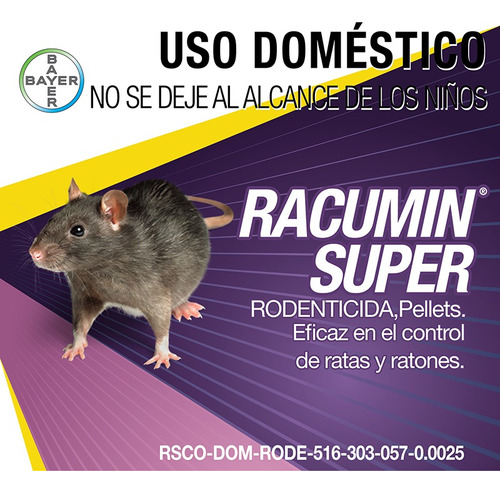 3 Cajas Veneno Mata Rata Ratones Bayer Racumin Super 60 Grs 
