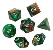 Comprar 2 Juego De Dados Poliédricos Surtido De Áureo Verde