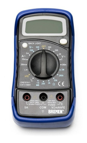 Imagen 3 de 4 de Multimetro Digital Cod.6692 Bremen