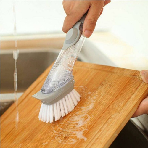 Escova Limpeza 2 Em 1 Dispenser Esponja Cozinha Max Cleaner