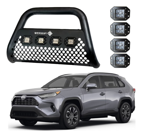 Kit Burrera Ultra Bar Toyota Rav4 2019 - 2022 + 4 Faros Led