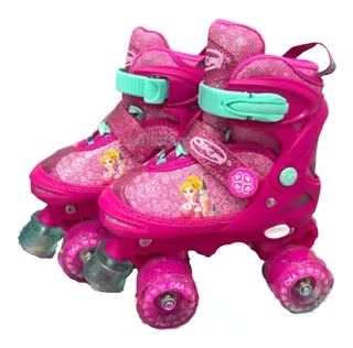 Patines Oka 4 Ruedas Para Niñas Ambar Modelo Soy Luna Luces