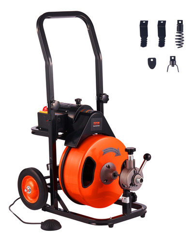 Vevor Máquina De Limpieza De Drenaje 50 Pies X 1/2 Pulgada