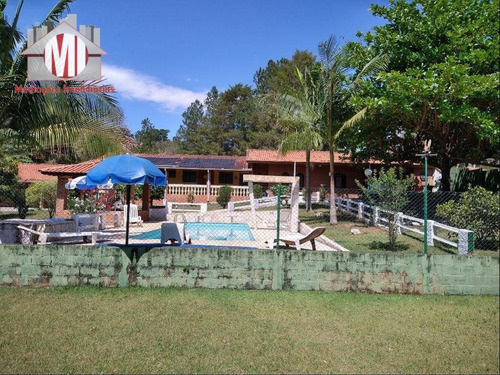 Chácara Maravilhosa Com 05 Dormitórios, Piscina, Campinho, Pomar, Local Arborizado, Vista Linda, À Venda, 2560 M² Por R$ 680.000 - Rural - Socorro/sp - Ch0792