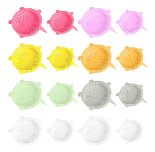 Tapas Elásticas De Silicona, 16 Piezas De Fundas De Silicona