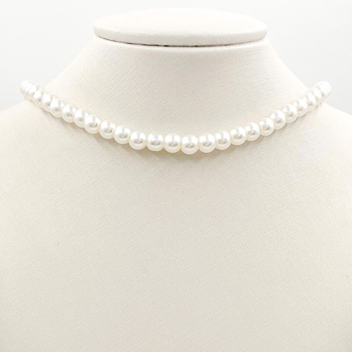 Collar Gargantilla De Perlas Blancas 