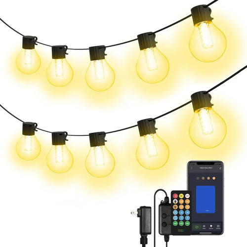 Guirnalda De Luces Led 20m 25 Focos De Exterior Impermeable