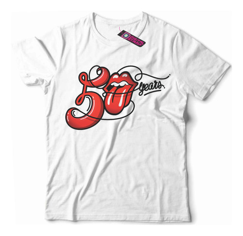 Remera Rolling Stones 50 Años Years Lengua Rp1 Dtg Premium