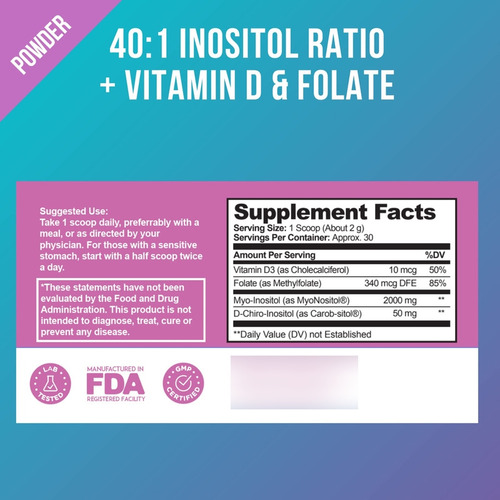 Optify Myo-inositol Y D-chiro 2000 Mg Y B8 Para 30 Dias