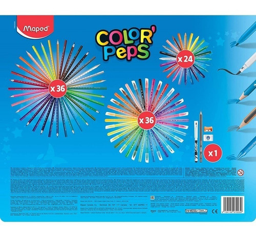 Imagen 2 de 4 de Set De Arte Estuche Lapices Marcadores 100 Pzs Maped 907003