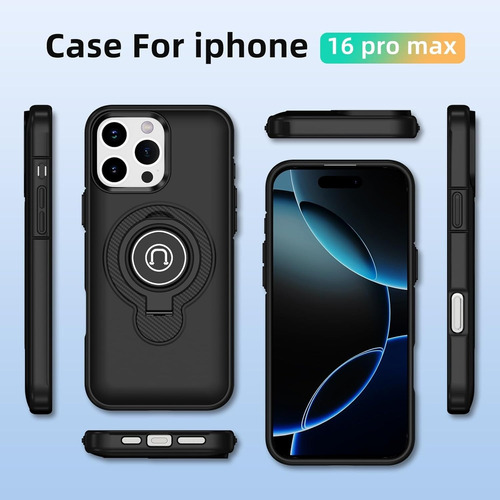 Funda Uso Rudo Con Anillo 360 Y Soporte Para iPhone 11/12/13