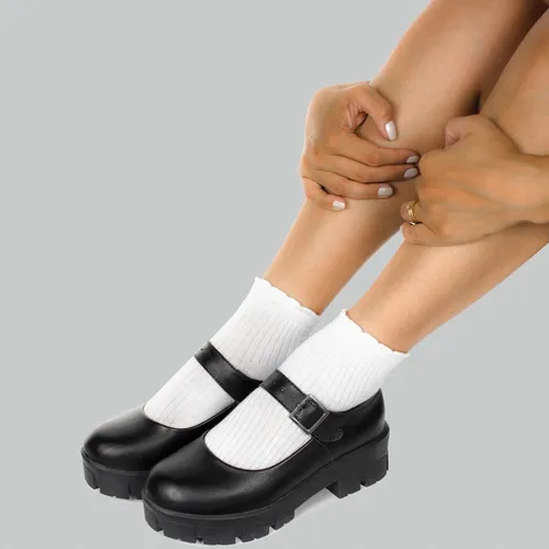 Cal ado Mary Jane Feminino Sola Tratorada Macerata Ref 177