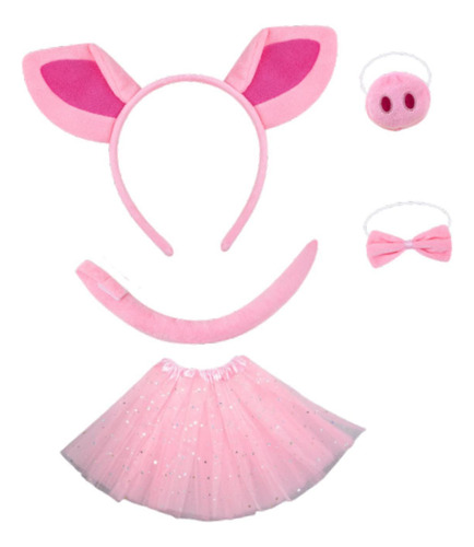 Conjunto De Disfraz De Cerdo, Decoración, Diadema, Nariz,