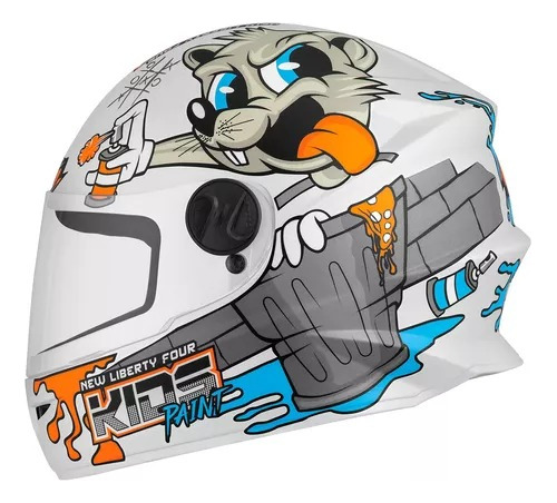 Capacete Moto Infantil Masculino Feminino Criança Tamanho 54