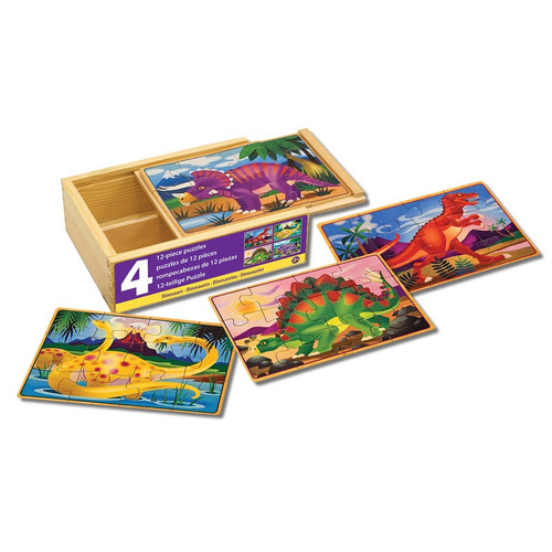 Imagen 4 de 4 de Rompecabezas De Dinosaurios En Caja Melissa And Doug Bandai