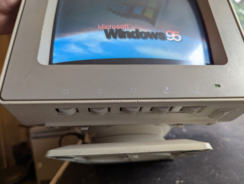 Monitor Ibm 6527 Mod.cv-1028pa Crt 9 Color En Buen Estado Ivory (Usado)