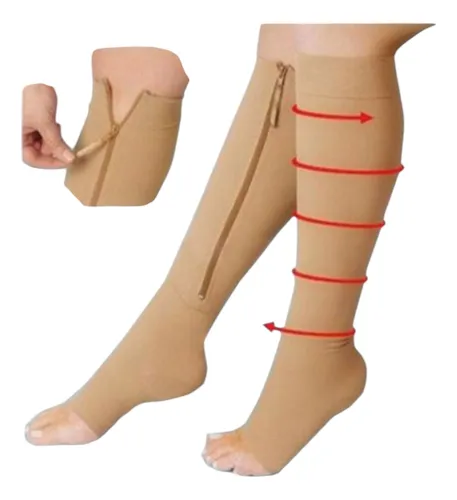 Medias De Compresión Anti Varices Zip Sox Unisex Cierre