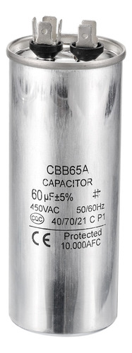 Zj Condensador Cbb65 60uf, Condensador De Arranque De Motor