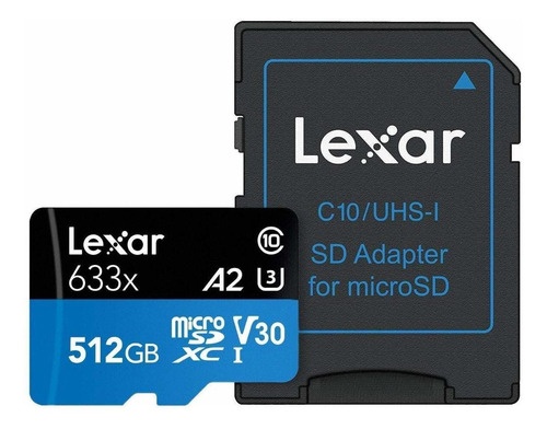 Cartão de memória Lexar LSDMI512GBBAP633A High-Performance 633x 512GB