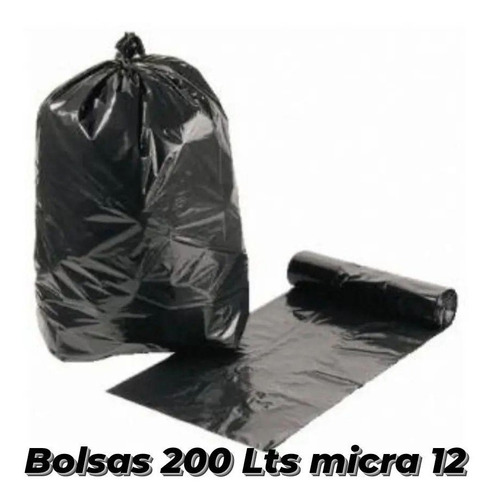 Bolsa Negra Para Basura 200 Lts 40kg X 100 Und