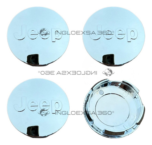 Tapas Centrales De Rines Compatible Jeep - Juego X 4 Unids.