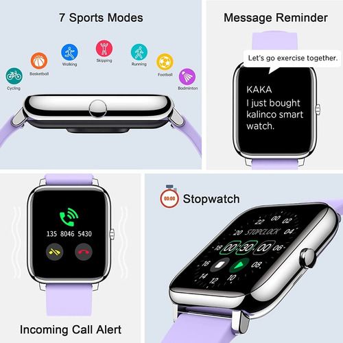 Imagen 3 de 8 de Kalinco Smart Watch Para Ios iPhone Y Android