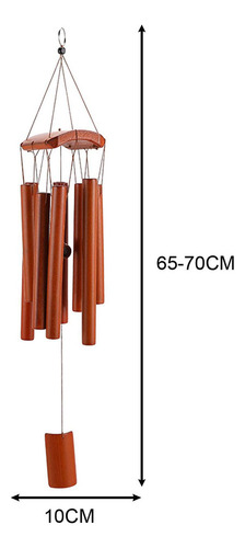 Cc Campana De Viento De Madera, De Bambú, Colgante Simple,