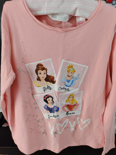 Remera Princesas Marca H&m Talle 10